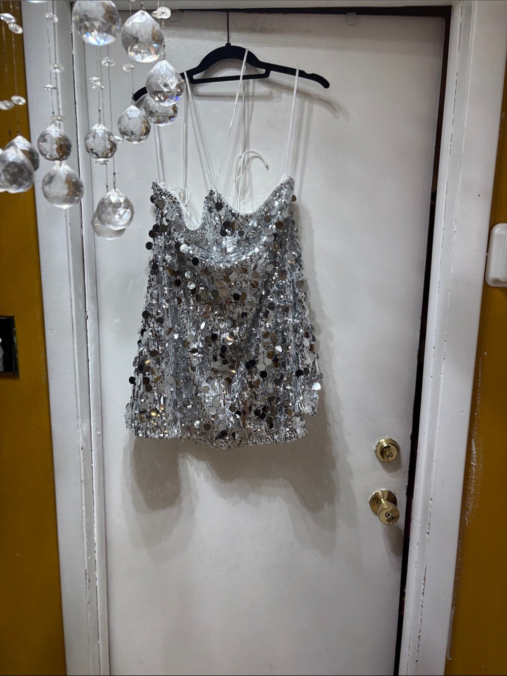 Princess Polly Silver Sequin Mini Dress